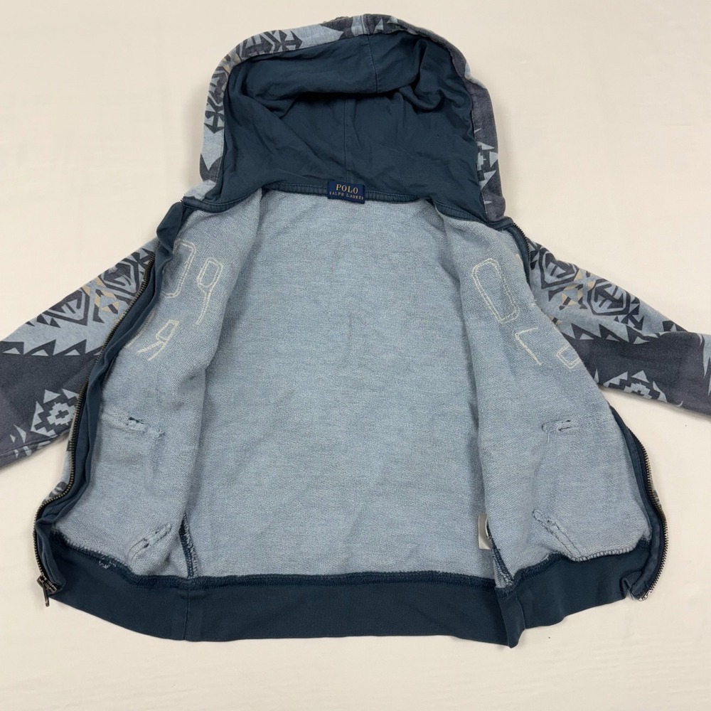 Polo Ralph Lauren Boys Size 6-7 Aztec Print Full Zip Hoodie Sweatshirt - Picture 5 of 10